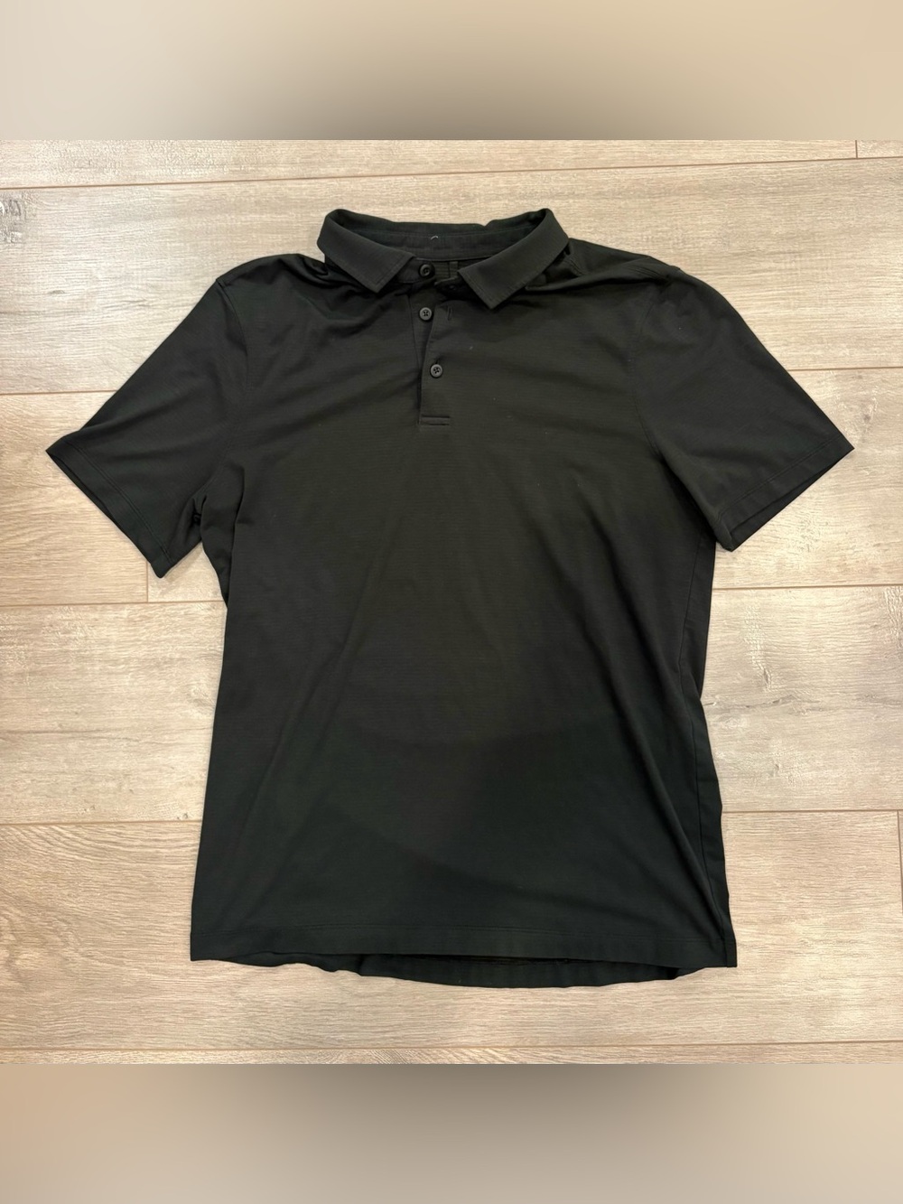 Lululemon Polo Shirt Mens S Black Performance Athletic Lightweight Jersey